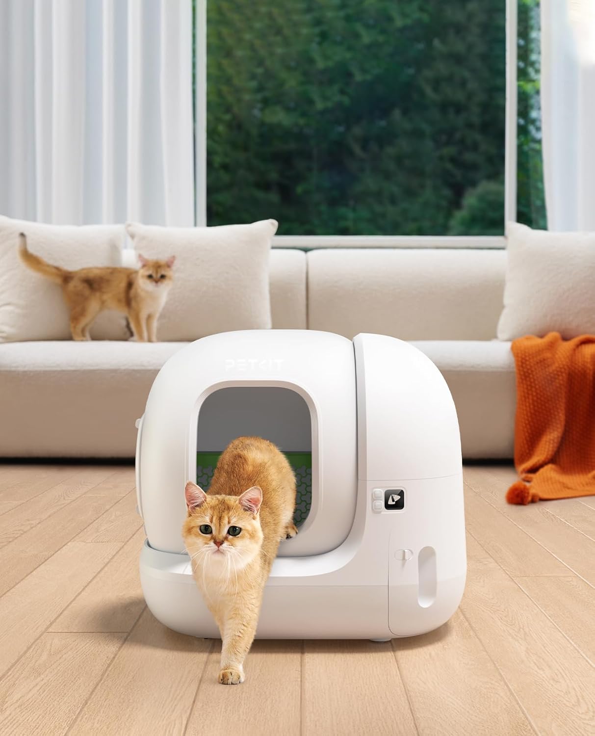 PETKIT Pura Max 2 Selbstreinigende Katzentoilette, 76L Katzenklo Selbstreinigend,xSecure,Geruchsbeseitigung,App-Steuerung,Große Fassungsvermögen,Automatisches Katzenklo für Mehrere Katzen