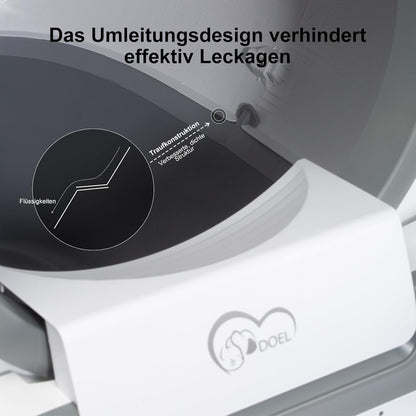 DOEL Upgrade Selbstreinigende Katzentoilette 65L Große Kapazität, Dreifacher Sicherheitsschutz, Automatische Katzentoilette APP-Gesundheitsüberwachung, Für Mehreren Katzen Geeignet mit Matte Einlagen