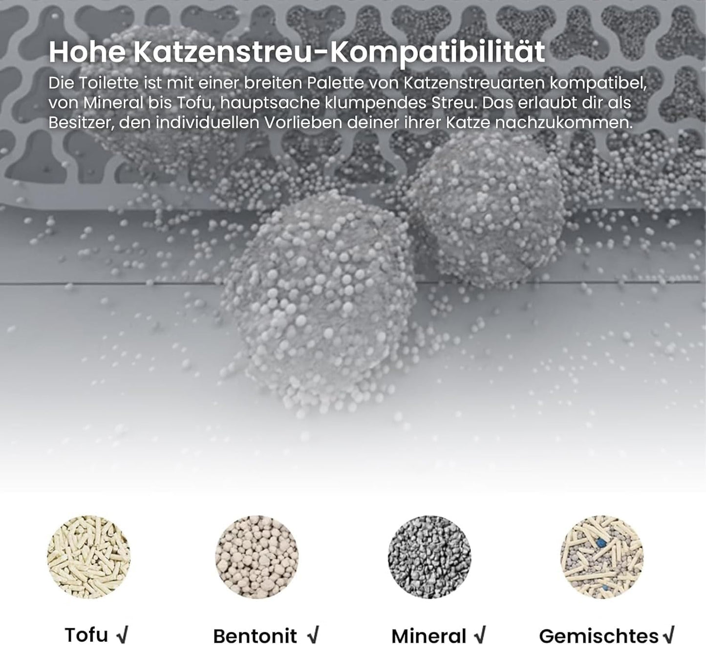 AstroPet 101L Selbstreinigende Katzentoilette mit Matte,APP Steuerung,Groß XXL Katzenklo Selbstreinigend für Mehrere Katzen,Zwei Eingängen,UV-Sterilisation,Desodorierung mit negativen Sauerstoff-Ionen